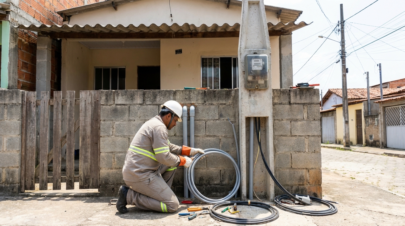 Instalacao de padrao de energia residencial em Blumenau‑SC