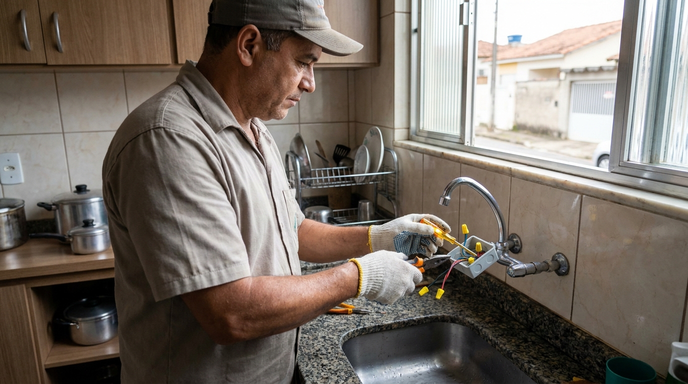 Instalacao de torneira eletrica profissional em Blumenau‑SC