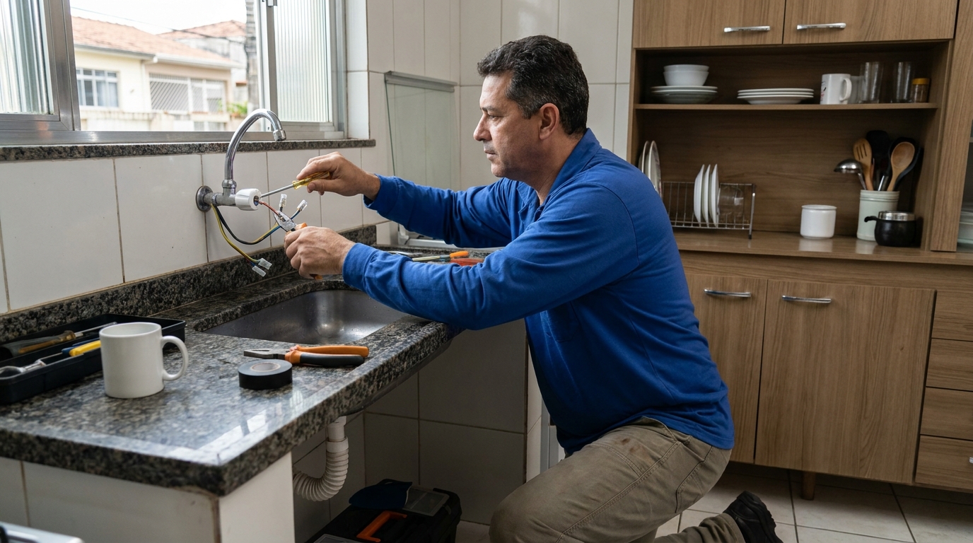 Troca de torneira eletrica em Blumenau‑SC